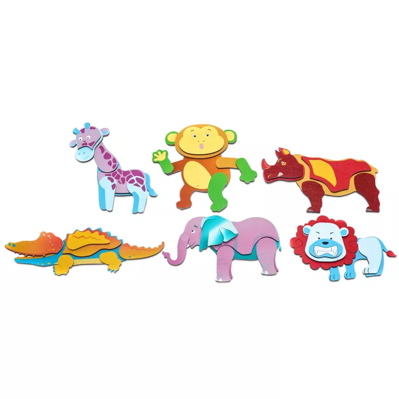 Tierfiguren, Safarifigur, Tierset, Puzzlefiguren, Kinderzimmerdekoration
