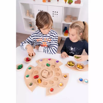 Holzspielzeug, Lernspiel, RundeShape, Farbsteine, Puzzle
