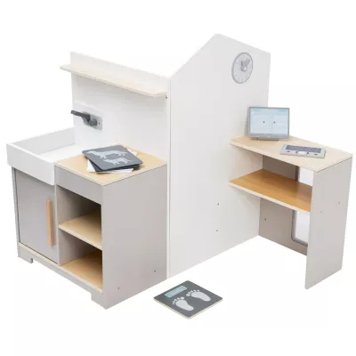 Kinderwerkbank, Holzwerkbank, Spielzeugwerkbank, Werkbank mit Schubladen, Computerstation