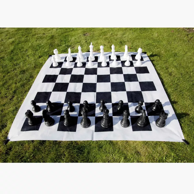 Schachbrett, Schachbrettmuster, Schachfiguren, Outdoor, Spielmatte