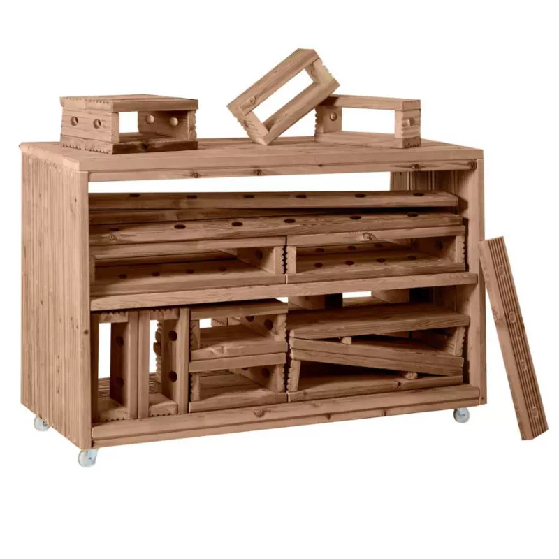 Holzwerkzeugbank, Holzwerkstatt, Holzkiste, Werkbankaufbau, Holzbaukasten