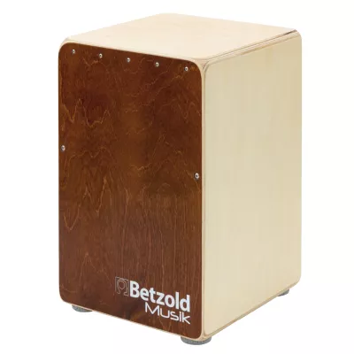 Cajón, Madera, Color marrón, Panel frontal marrón, Cajón de percusión