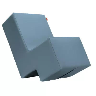 Sitzkissen, Sessel, Polyurethan, Blau, Kissenbezug