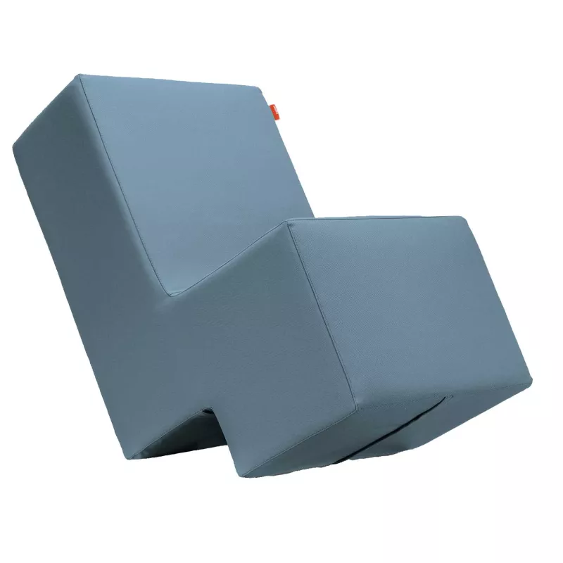 Sitzkissen, Sessel, Polyurethan, Blau, Kissenbezug