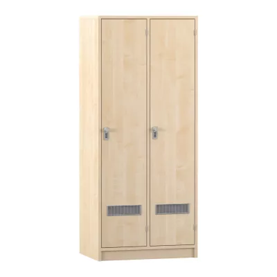 Holzschrank, Schranktüren, Doppel-Türen, Grill-Luftschlitze, Kiefernholz