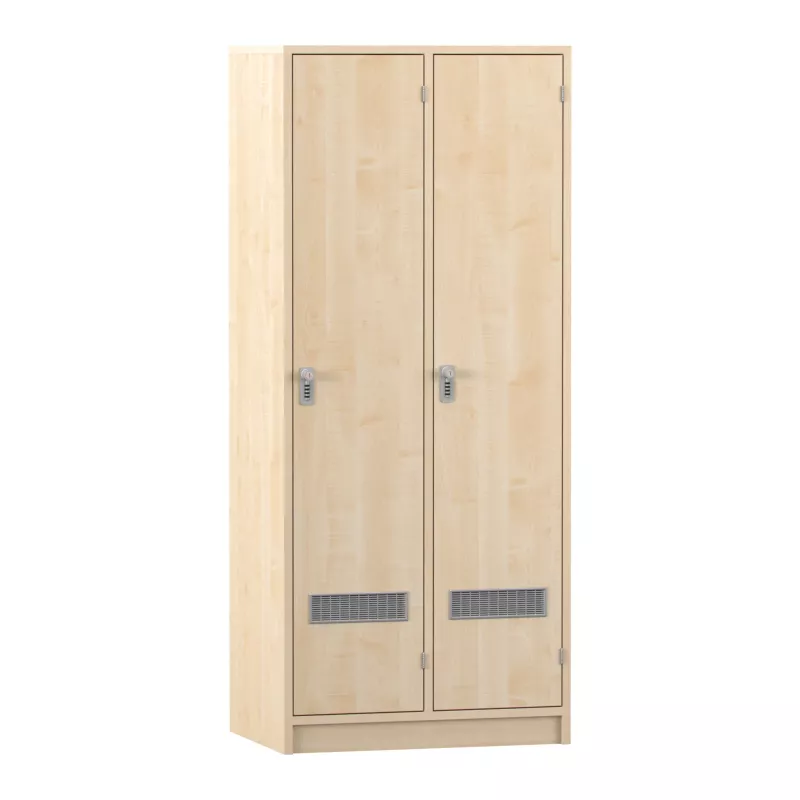 Holzschrank, Schranktüren, Doppel-Türen, Grill-Luftschlitze, Kiefernholz