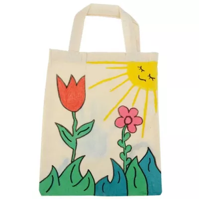 Jutebeutel, Tasche, Canvas, Blumenmuster, Sonnenmotiv