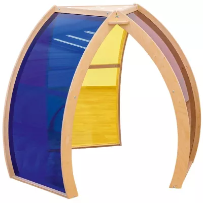 Spielhaus, Bogenstrukur, Holz, Kurve, Tunnel