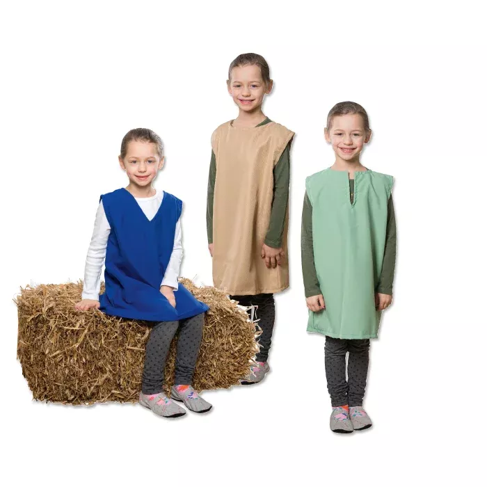 Schülerin-Poncho, Kinder-Poncho, Strohballen, viereckiger Kragen, farben>bunt