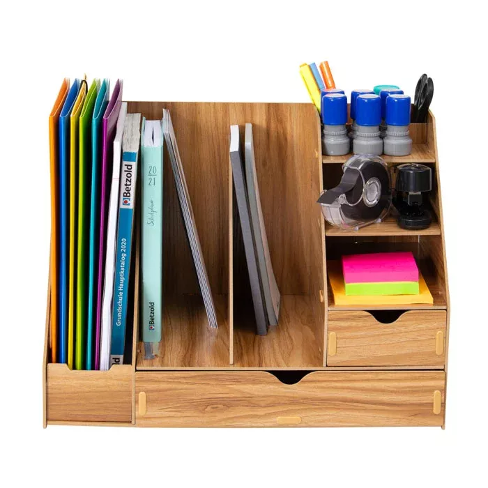 Schreibtisch Organizer, Ordner, Bücher, Schreibtischzubehör, Klebepads
