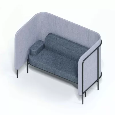 Sofa, Garnitur, Sesselbank, Stoffbezug, Rahmen aus Metall