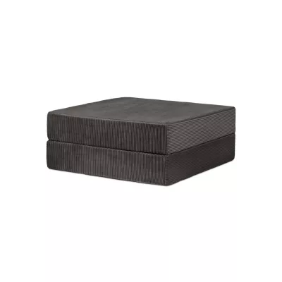Kissen, Sitzkissen, Dunkelgrau, Rillenstruktur, Cord-Look
