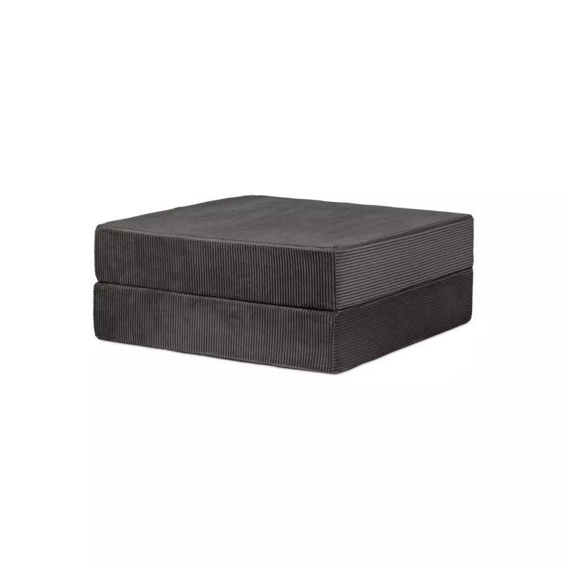 Kissen, Sitzkissen, Dunkelgrau, Rillenstruktur, Cord-Look