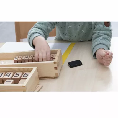 Holzspielzeug, Ziffernblock, Baukastenspiel, Lernspiel, Holzklotz