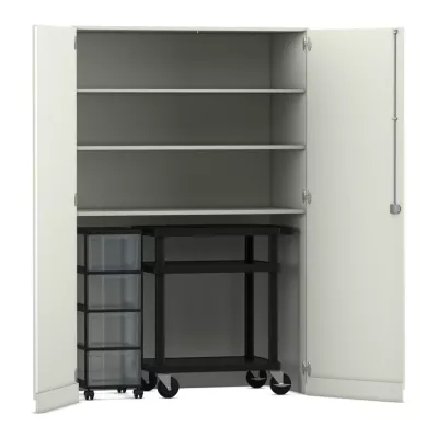 Garagenschrank ohne Mittelwand und 4 hohen Boxen