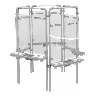 Kühlregal, Schutzgehäuse, Gläserhülle, Metallrahmen, Transparente Abdeckung