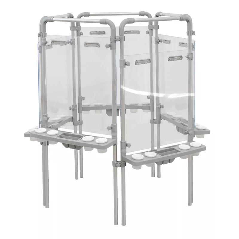 Kühlregal, Schutzgehäuse, Gläserhülle, Metallrahmen, Transparente Abdeckung