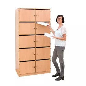 Schließfachschrank mit 10 Briefschlitzen, 190 x 94,4 cm