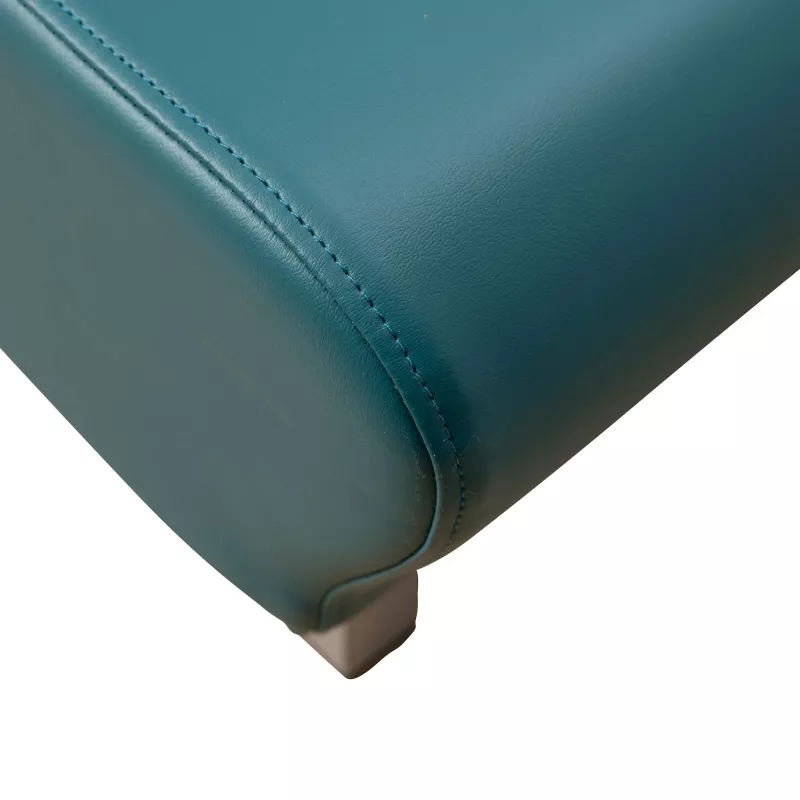 Sofa, Teal Farbe, Leder, Naht, Beine