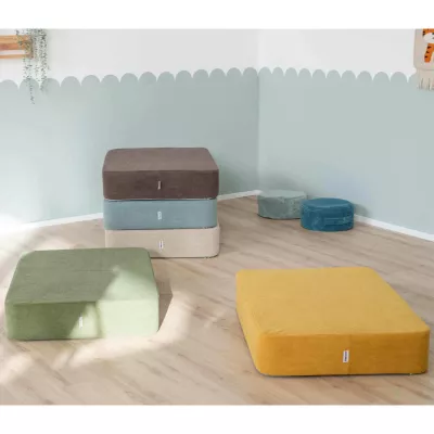 Pouf, Grau, Blau, Grün, Orange