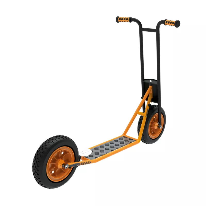 Tretroller, Scooter, Gummi Reifen, orange, Rahmen