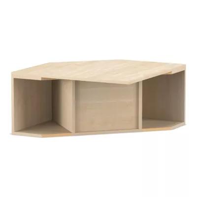 TV-Tisch, Holz, Offenes Fachregal, Beton-Pappel?, Kiefernholz