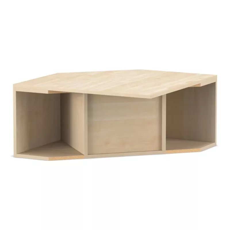 TV-Tisch, Holz, Offenes Fachregal, Beton-Pappel?, Kiefernholz