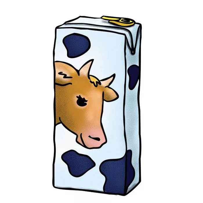 Milchpaket, Kuhflecken, Milchverpackung, Milchbehälter, Carton