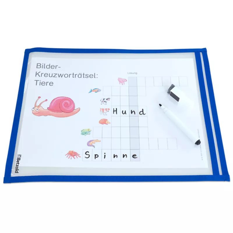 Tafelbild, Kreuzworträtsel, Tierwelt, Kreuzworträtselblatt, Stift