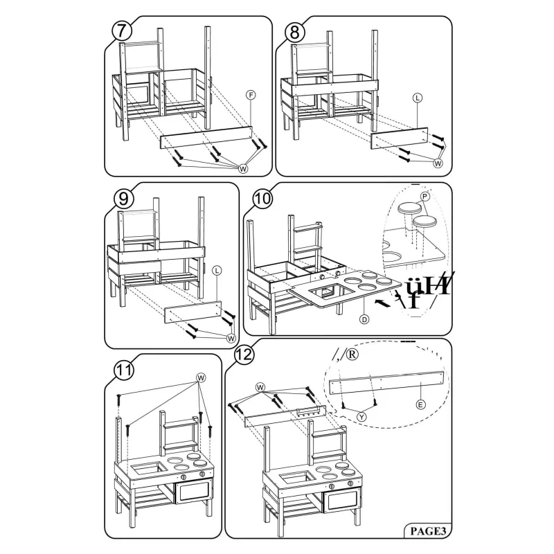 Kinderküchen, Holzküche, Küchenset, Spielküche, Holzküche