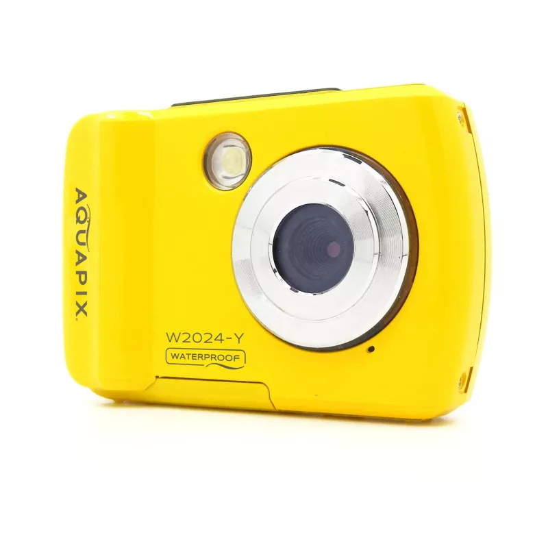 kamera, wasserdicht, gelb, kompakt, linse