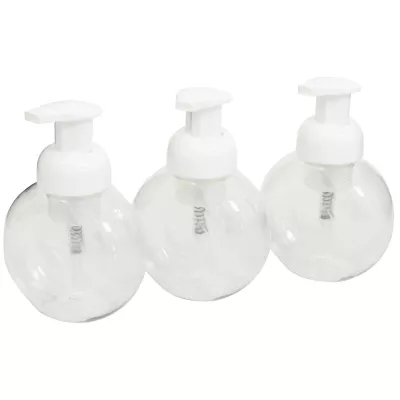 Seifenspender, Flaschen-Set, Kunststoff, Transparente Flaschen, Dreier-Set