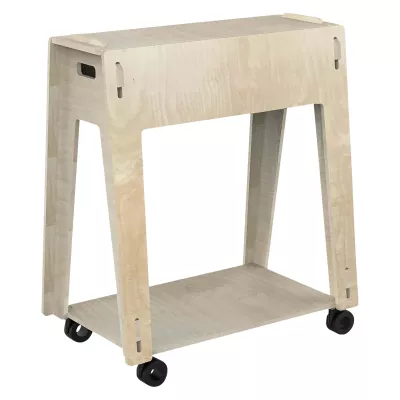 Holzbeistelltisch, Beistelltisch, Klapptisch, Rollbar, Holz Möbel