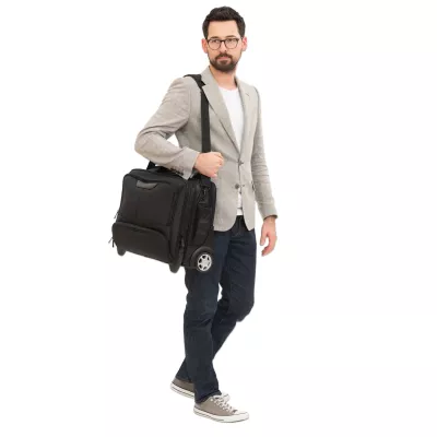 Messenger-Tasche, Laptop-Tasche, Rolltasche, Schwarze Tasche, Schultergurt