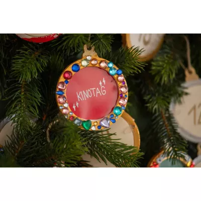 Weihnachtsbaumschmuck, Anhänger, Rund Ornament, Kristallsteinchen, Glitzerkugel