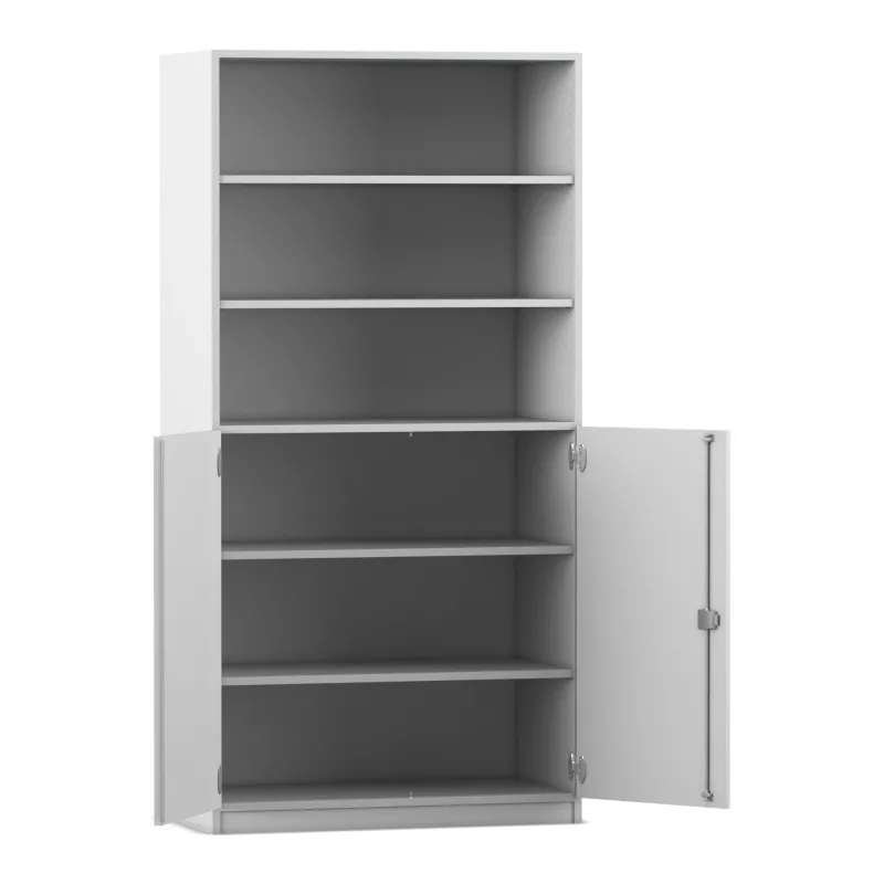 Schrank, Regal, Schraenke, Stahl, weiß