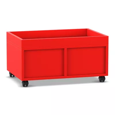rotiger Aufbewahrungsschrank, mobiler Schrank, Schrank ohne Schubladen, rollbare Rollen, offene Oberseite