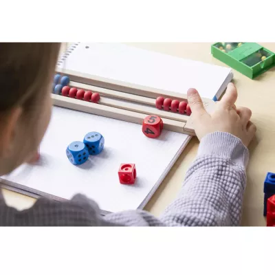 Schule Würfel, Würfelset, Mathematikspiel, Zahlenseiten, Abakus-ähnlich
