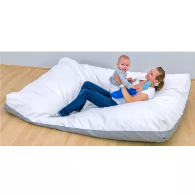 Sitzsack, Sitzsack-Lounge, Bodenkissen/ bean bag, Kinder, Kissenbezug, hellgrau