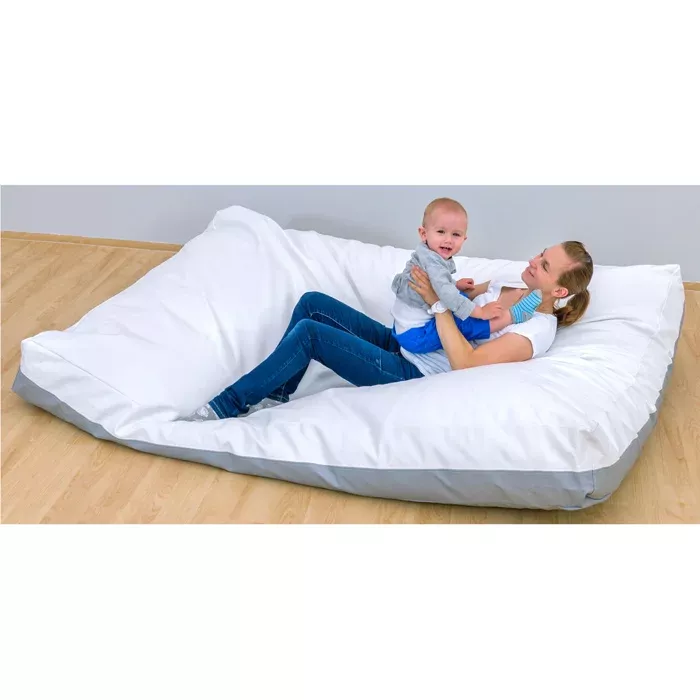 Sitzsack, Sitzsack-Lounge, Bodenkissen/ bean bag, Kinder, Kissenbezug, hellgrau