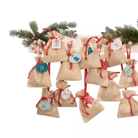 Adventskalender-Set in Juteoptik