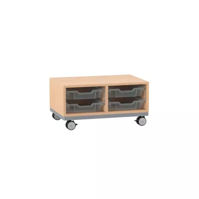 Rollwagen, Holz, Schubkasten, Gleiter, Kleinteile-Aufbewahrung