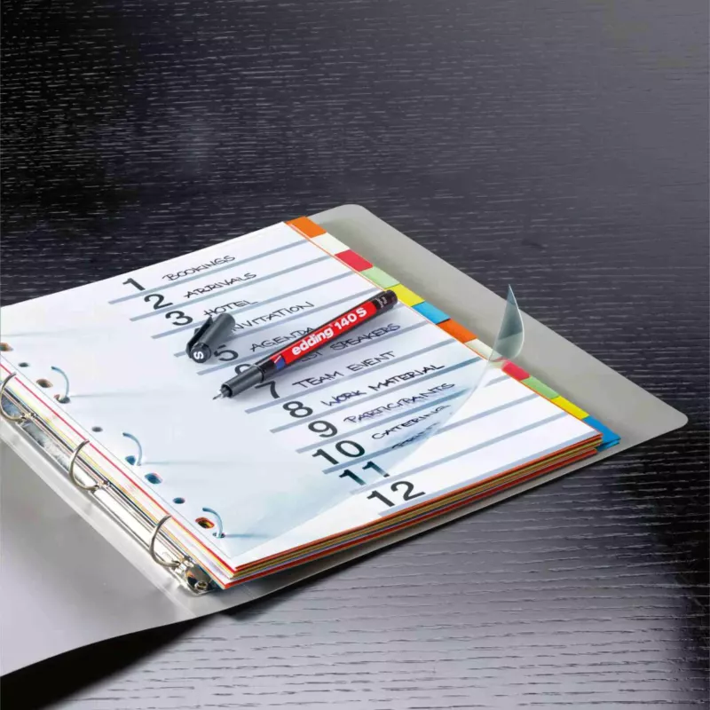 Ringbuch, Registerblätter, farbige Trennblätter, Kunststoffhülle, Terminplaner