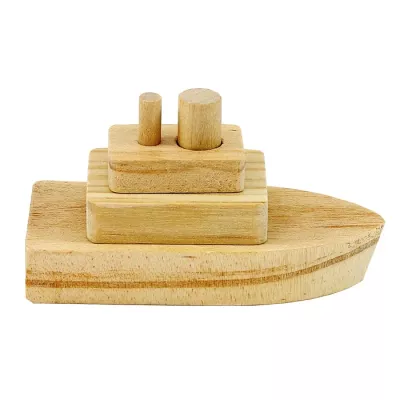 Holzspielzeug,  Stapelspielzeug,  Boot Holz,  Holzboot,  Naturholz