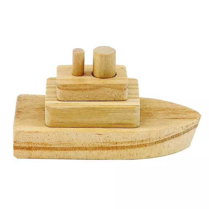 Holzspielzeug,  Stapelspielzeug,  Boot Holz,  Holzboot,  Naturholz
