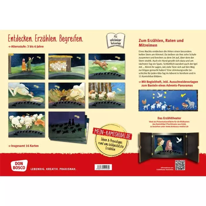 Kartenreihe, Tierfiguren, Nachtbilder, Tierfamilien, Kästenbraun