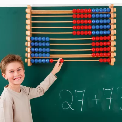 abacus, holz, farbig, mathenspiel, lastebenen