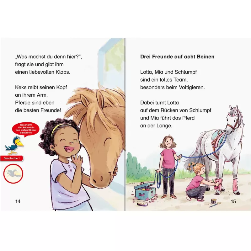 Kinderszene, Pferd, Reitbeteiligung, Pferd und Kinder, Hintergrundszene
