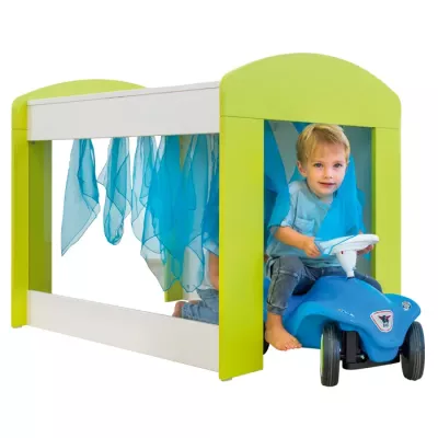 Kinderfahrzeug, Lernfahrzeug, Kleinkind, Motorikspielzeug, Grün-Blau