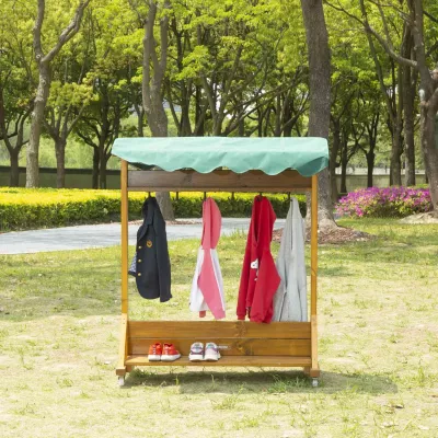 Outdoor-Kleiderständer, Garderobenständer, Holzständer, Schuhe, Hängende Kleidung